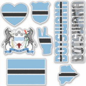 Phantastisch Botswana Shapes Staatssymbole Aufkleber (Vorderseite)