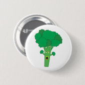 Phantastisch Broccoli Funny Gemüse Button (Vorne & Hinten)