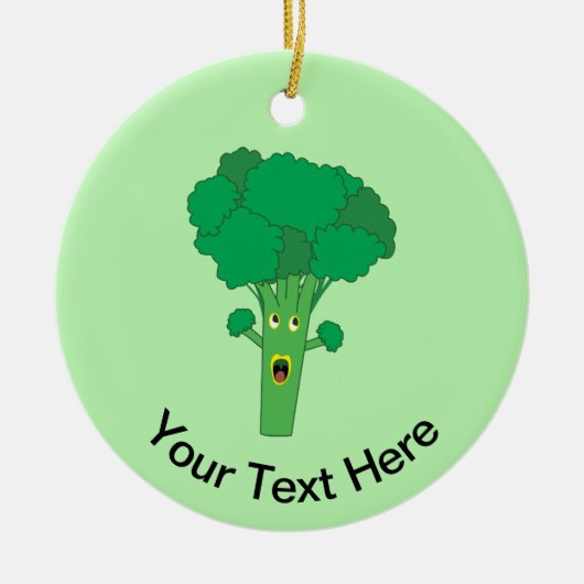 Phantastisch Broccoli Funny Gemüse Keramik Ornament (Vorne)