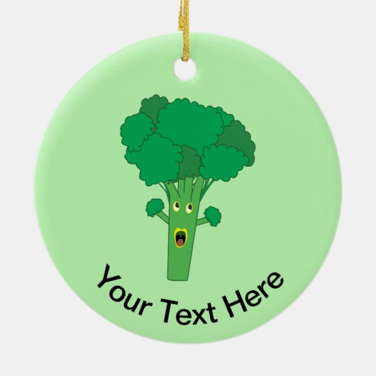 Phantastisch Broccoli Funny Gemüse Keramik Ornament (Hinten)