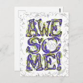 "Phantastisch!" Buchstaben Postkarte (Vorne/Hinten)