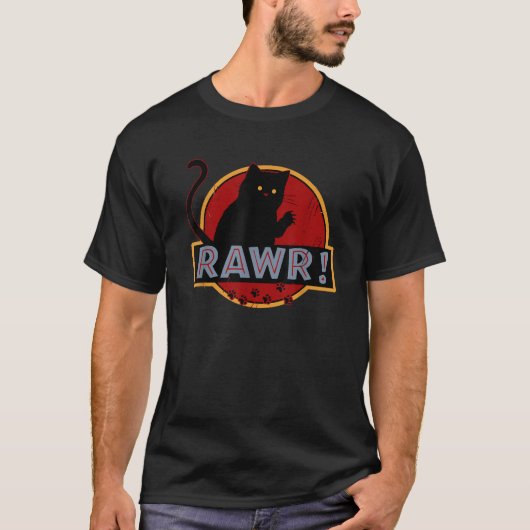 Phantastisch Cat Rawr T-Shirt (Vorderseite)