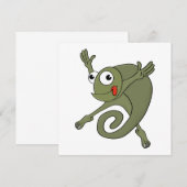 Phantastisch Chameleon Einladung (Vorne/Hinten)