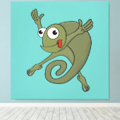 Phantastisch Chameleon Leinwanddruck (Insitu (Holzboden))