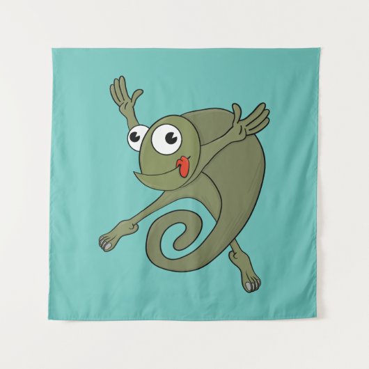 Phantastisch Chameleon Wandteppich (Vorderseite)