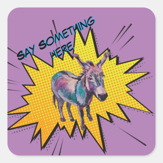 phantastisch Comic Esther Quadratischer Aufkleber (Vorderseite)