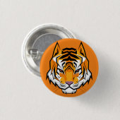 Phantastisch Cool Perfect Orange Tiger Button (Vorne & Hinten)