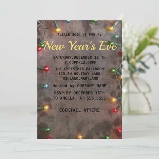 Phantastisch, Cool, Silvester Einladung (Stehend Vorderseite)