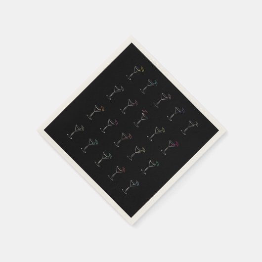 Phantastisch Coole Neon Martini Glasses Serviette (Ecke)