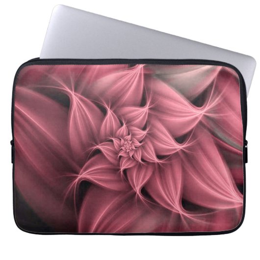 Phantastisch Coral Pink Blume Fraktal Laptopschutzhülle (Vorderseite)