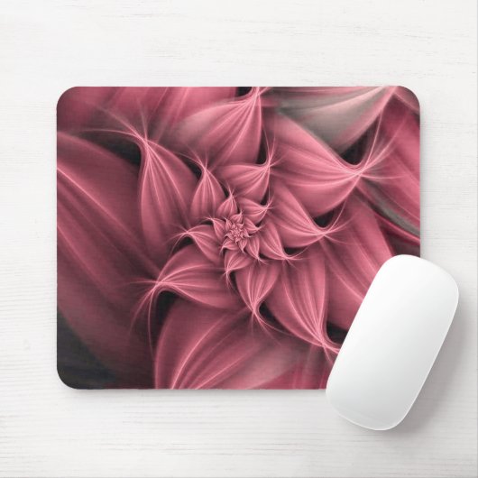 Phantastisch Coral Pink Blume Fraktal Mousepad (Mit Mouse)