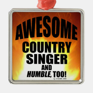 Phantastisch Country Sänger Ornament Aus Metall