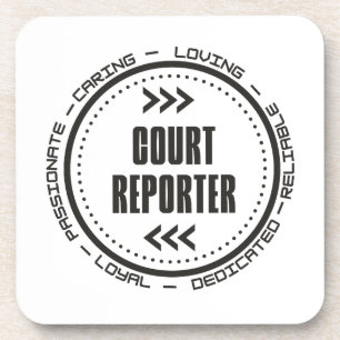 Phantastisch Court Reporter Getränkeuntersetzer