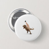 Phantastisch Crazy Giraffe Top Hat T-Rex - Mens_Wo Button (Vorne & Hinten)