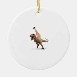 Phantastisch Crazy Giraffe Top Hat T-Rex - Mens_Wo Keramik Ornament