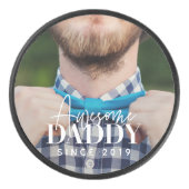 Phantastisch Daddy Seit 20XX Einfaches elegantes F Eishockey Puck (Vorderseite)