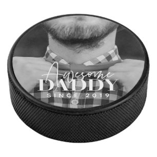 Phantastisch Daddy Seit 20XX Einfaches elegantes F Eishockey Puck
