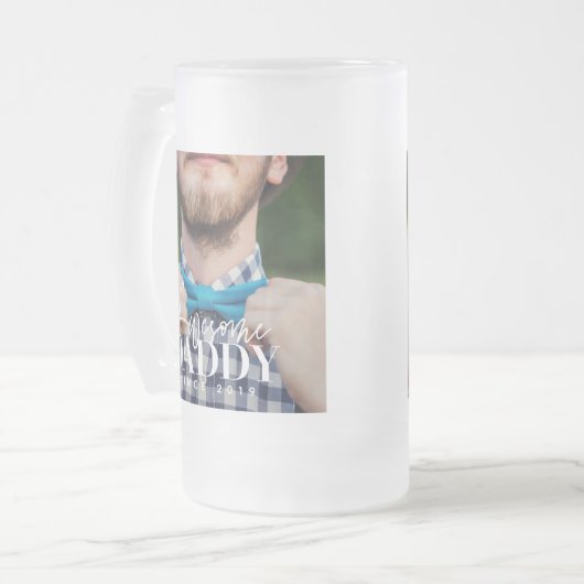 Phantastisch Daddy Seit 20XX Einfaches elegantes F Mattglas Bierglas (Vorderseite Links)