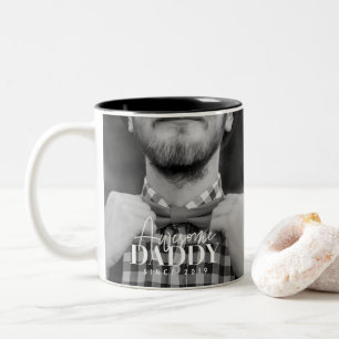 Phantastisch Daddy Seit 20XX Einfaches elegantes F Zweifarbige Tasse