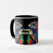 Phantastisch Day Be Wild Rainbow Lizard Gecko Tasse (Vorderseite Links)