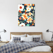 Phantastisch Delikate Blume in Weiß und Rot Leinwanddruck (Insitu (Schlafzimmer))