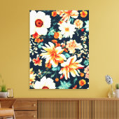 Phantastisch Delikate Blume in Weiß und Rot Leinwanddruck (Insitu (Wohnzimmer))