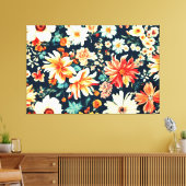 Phantastisch Delikate Blume in Weiß und Rot Leinwanddruck (Insitu (Wohnzimmer))