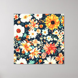 Phantastisch Delikate Blume in Weiß und Rot Leinwanddruck