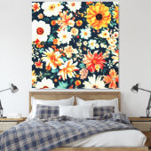 Phantastisch Delikate Blume in Weiß und Rot Leinwanddruck (Insitu (Schlafzimmer))