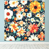 Phantastisch Delikate Blume in Weiß und Rot Leinwanddruck (Insitu (Holzboden))