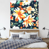 Phantastisch Delikate Blume in Weiß und Rot Leinwanddruck (Insitu (Schlafzimmer))