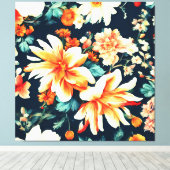 Phantastisch Delikate Blume in Weiß und Rot Leinwanddruck (Insitu (Holzboden))