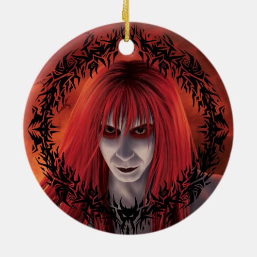 Phantastisch Demon Boy Keramik Ornament (Hinten)