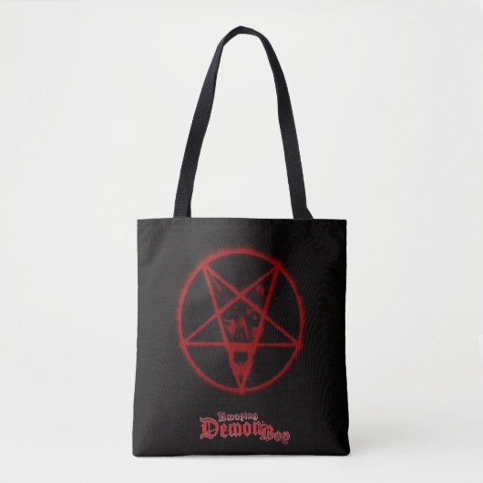 Phantastisch Demon Boy Logo & Pentagramm Tote Tasc Tasche (Vorderseite)