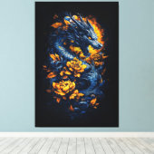 Phantastisch Dragon Canvas Print Leinwanddruck (Insitu (Holzboden))