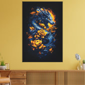 Phantastisch Dragon Canvas Print Leinwanddruck (Insitu (Wohnzimmer))
