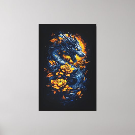 Phantastisch Dragon Canvas Print Leinwanddruck (Vorderseite)