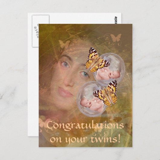 Phantastisch ein Zwilling Postkarte (Vorne/Hinten)