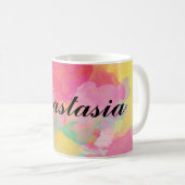 Phantastisch farbenfroh mit Ihrem Namen Kaffeetasse (VorderseiteRechts)