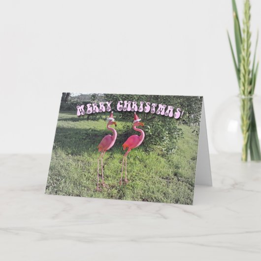 Phantastisch Flamingo Weihnachtsgrüßkarte Karte (Vorderseite)