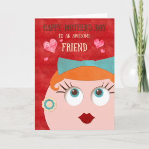 Phantastisch Friend Retro Gal Mother Day for Frien Karte
