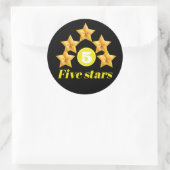 phantastisch fünf Sterne Runder Aufkleber (Tasche)