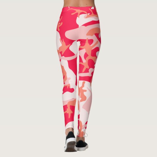 Phantastisch für das Gym Sporty Pink Camouflage Mu Leggings (Rückseite)