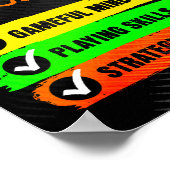 Phantastisch Gamer Checklist Gaming Poster (Ecke)