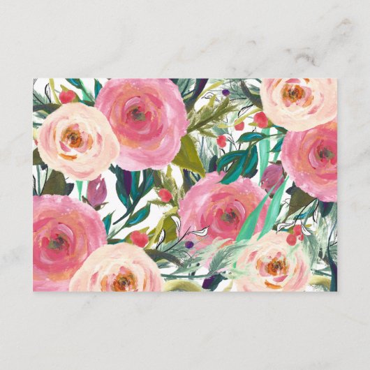 Phantastisch Garden Wedding Details Card Begleitkarte (Rückseite)