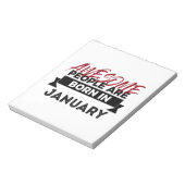 Phantastisch Geboren im Januar Babys Geburtstag Notizblock (Rotiert)