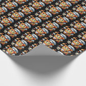 Phantastisch gekacheltes Backpizza Party gefliest Geschenkpapier (Ecke)