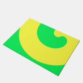 Phantastisch Gelb und Grün Fußmatte (Schrägansicht)