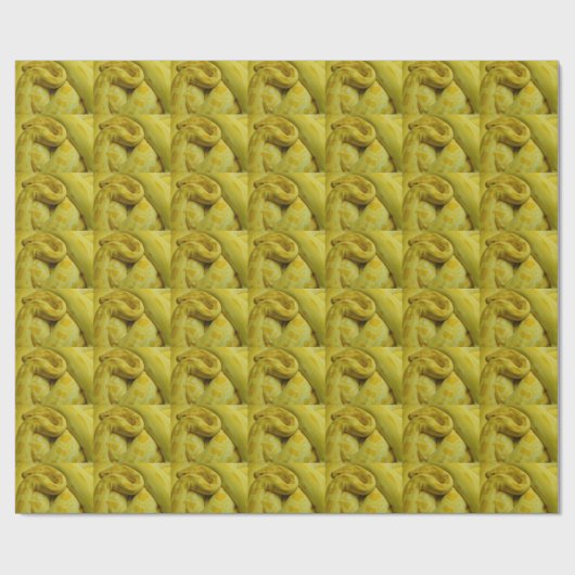 Phantastisch-Gelbe Burmese-Python Geschenkpapier (Flach)
