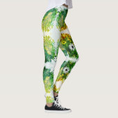 Phantastisch Gelbe weiße Blume Leggings (Rechts)